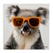 Stupell Industries Cool Koala & Glasses Canvas Wall Art Design by Roozbeh Bahramali